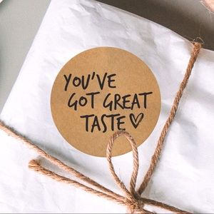 You’ve Got Great Taste Round Kraft Stickers